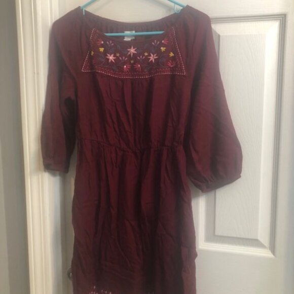 Girl's Maroon Dress - Picture 1 of 5